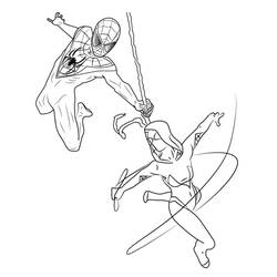 Раскраска: Майлз Моралес (Супергерои и Суперзлодеи) #212106 - Бесплатные раскраски для печати