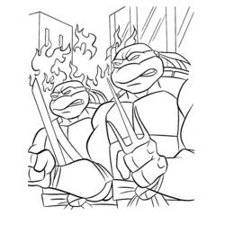 Раскраска: Ninja Turtles (Супергерои и Суперзлодеи) #75419 - Бесплатные раскраски для печати