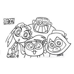 Раскраски: Teen Titans Go! - Бесплатные раскраски для печати