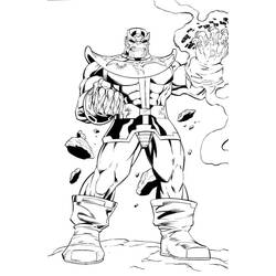Раскраска: Танос (Супергерои и Суперзлодеи) #206560 - Бесплатные раскраски для печати