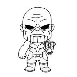 Раскраска: Танос (Супергерои и Суперзлодеи) #206568 - Бесплатные раскраски для печати