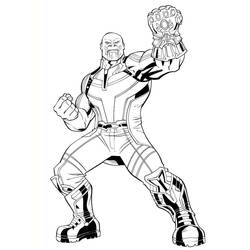 Раскраска: Танос (Супергерои и Суперзлодеи) #206572 - Бесплатные раскраски для печати