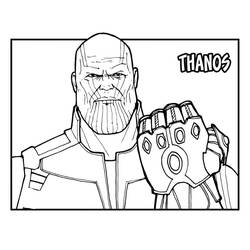 Раскраска: Танос (Супергерои и Суперзлодеи) #206574 - Бесплатные раскраски для печати