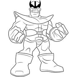 Раскраска: Танос (Супергерои и Суперзлодеи) #206580 - Бесплатные раскраски для печати