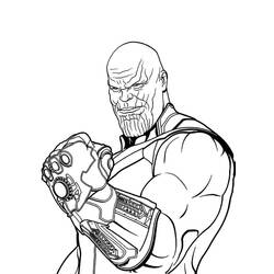 Раскраска: Танос (Супергерои и Суперзлодеи) #206586 - Бесплатные раскраски для печати