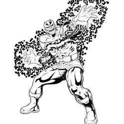 Раскраска: Танос (Супергерои и Суперзлодеи) #206600 - Бесплатные раскраски для печати