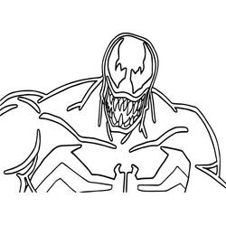 Раскраска: Веном (Супергерои и Суперзлодеи) #176257 - Бесплатные раскраски для печати