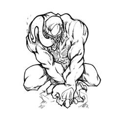 Раскраска: Веном (Супергерои и Суперзлодеи) #176261 - Бесплатные раскраски для печати