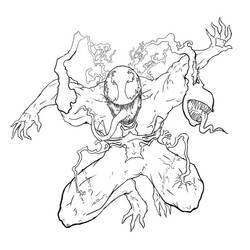 Раскраска: Веном (Супергерои и Суперзлодеи) #176263 - Бесплатные раскраски для печати