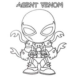 Раскраска: Веном (Супергерои и Суперзлодеи) #220050 - Бесплатные раскраски для печати