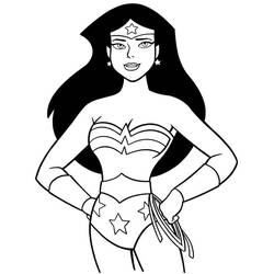 Раскраски: Чудо-женщина - Бесплатные раскраски для печати