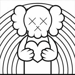 Раскраска: KAWS (Игрушки и Игры) #219605 - Бесплатные раскраски для печати