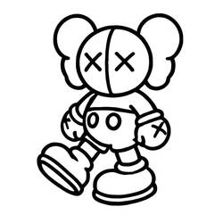 Раскраска: KAWS (Игрушки и Игры) #219614 - Бесплатные раскраски для печати