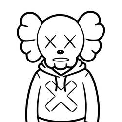 Раскраска: KAWS (Игрушки и Игры) #219618 - Бесплатные раскраски для печати