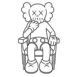 Раскраска: KAWS (Игрушки и Игры) #219627 - Бесплатные раскраски для печати