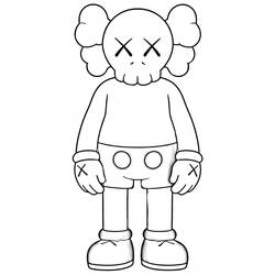 Раскраска: KAWS (Игрушки и Игры) #219631 - Бесплатные раскраски для печати
