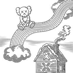 Раскраска: KAWS (Игрушки и Игры) #219634 - Бесплатные раскраски для печати