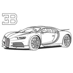Раскраски: Bugatti - Бесплатные раскраски для печати