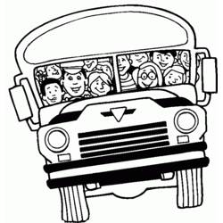 Раскраска: Автобус (Транспорт) #135287 - Бесплатные раскраски для печати