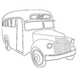 Раскраска: Автобус (Транспорт) #135460 - Бесплатные раскраски для печати