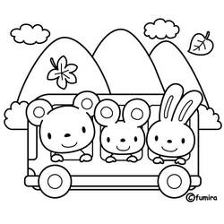 Раскраска: Автобус (Транспорт) #135496 - Бесплатные раскраски для печати