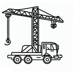 Раскраска: Кран (Транспорт) #187862 - Бесплатные раскраски для печати