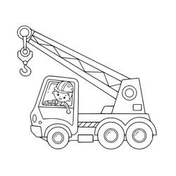 Раскраска: Кран (Транспорт) #187872 - Бесплатные раскраски для печати