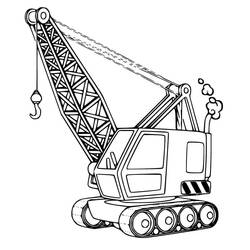 Раскраска: Кран (Транспорт) #187881 - Бесплатные раскраски для печати