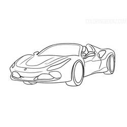 Раскраска: Ferrari (Транспорт) #186909 - Бесплатные раскраски для печати