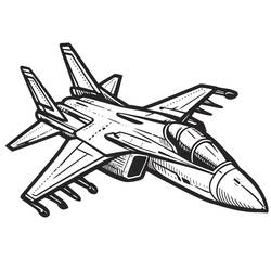 Раскраска: Истребители (Транспорт) #202476 - Бесплатные раскраски для печати