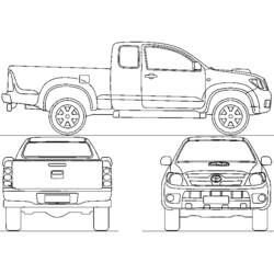 Раскраска: Пикап (Транспорт) #144332 - Бесплатные раскраски для печати