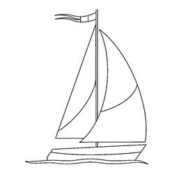 Раскраски: Парусник - Бесплатные раскраски для печати