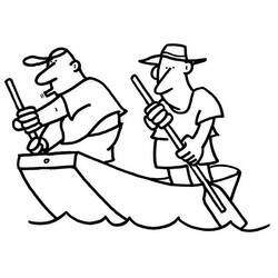 Раскраска: Маленькая лодка / Каноэ (Транспорт) #142327 - Бесплатные раскраски для печати