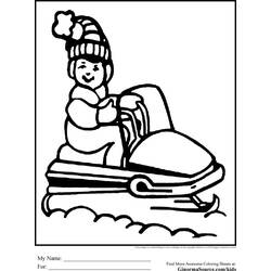 Раскраска: Снегоход (Транспорт) #139763 - Бесплатные раскраски для печати