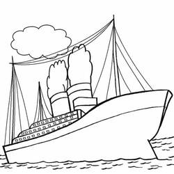 Раскраска: Titanic (Транспорт) #201919 - Бесплатные раскраски для печати