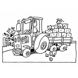 Раскраска: Трактор (Транспорт) #141952 - Бесплатные раскраски для печати
