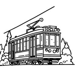 Раскраска: Трамвай (Транспорт) #210532 - Бесплатные раскраски для печати