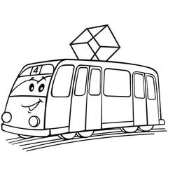 Раскраска: Трамвай (Транспорт) #210543 - Бесплатные раскраски для печати