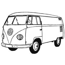 Раскраски: Фургон - Бесплатные раскраски для печати