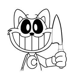 Раскраски: CatNap - Бесплатные раскраски для печати