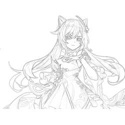 Раскраска: Genshin Impact (Видеоигры) #211673 - Бесплатные раскраски для печати