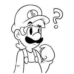 Раскраски: Луиджи - Бесплатные раскраски для печати