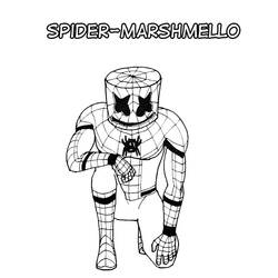 Раскраска: Marshmello Fortnite (Видеоигры) #208285 - Бесплатные раскраски для печати