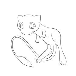 Раскраска: Mew (Видеоигры) #187446 - Бесплатные раскраски для печати