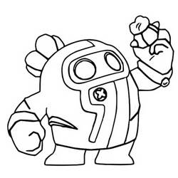 Раскраски: Spike Brawl Stars - Бесплатные раскраски для печати
