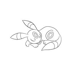 Раскраски: Umbreon - Бесплатные раскраски для печати